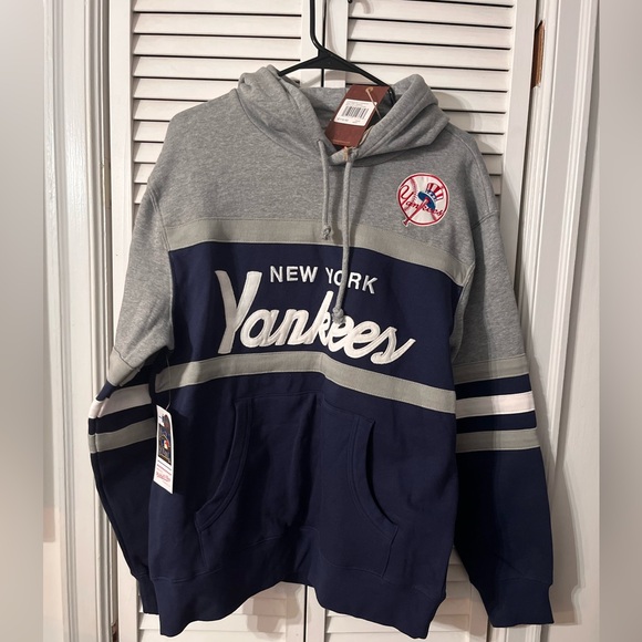 NWT Mitchell & Ness | New York Yankees Head Coach Pullover Hoodie Large - Picture 3 of 10